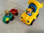 Fischer Prive little people kiepwagen en kleine tractor, Kinderen en Baby's, Speelgoed | Fisher-Price, Ophalen of Verzenden, Zo goed als nieuw