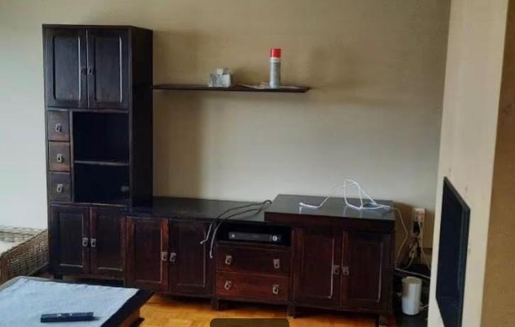 Massief houten kasten, Huis en Inrichting, Kasten | Dressoirs, Gebruikt, 200 cm of meer, 50 tot 75 cm, Met lade(s), Met deur(en)