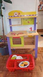 Houten speelgoed keuken met accessoires, Kinderen en Baby's, Ophalen, Gebruikt, Hout