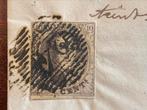 Zeer mooie Belgische postzegel op brief 1855, Met envelop, Koninklijk huis, Frankeerzegel, Ophalen of Verzenden