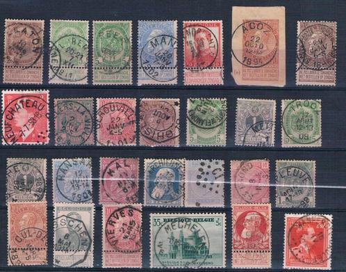 Steekkaart met mooi gestempelde oudere zegels, Postzegels en Munten, Postzegels | Europa | België, Gestempeld, Overig, Overig