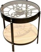 Table basse ronde avec horloge | LIVRAISON GRATUITE, Neuf, HOME DECO FACTORY, -, -
