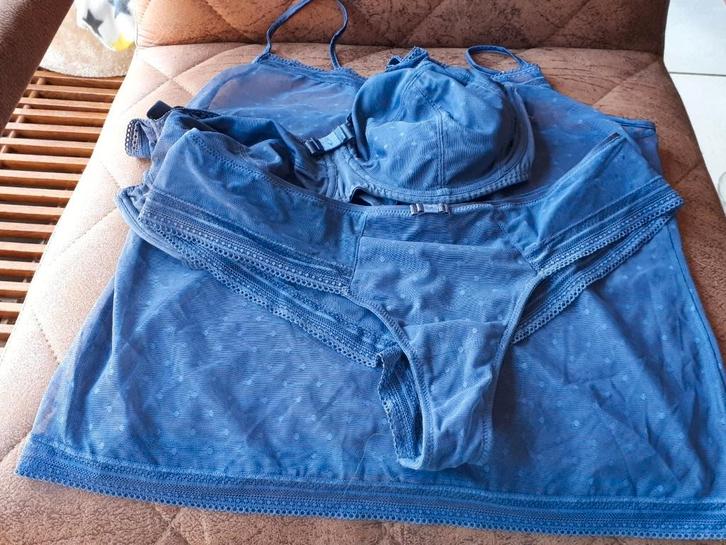 Anita/Rosa Faia-Emily-MoonlightBlue-BHEU75G/F90G+top42+short, Kleding | Dames, Ondergoed en Lingerie, Setje, Blauw, Verzenden