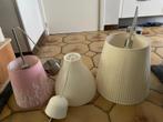 3 lampes suspension rose/ blanc/ beige, Maison & Meubles, Lampes | Abat-jour, Comme neuf, Beige