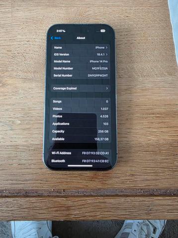 Apple iPhone 14 Pro 256gb dieppaars in perfecte staat  beschikbaar voor biedingen