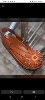 leder Sandalen met confortabel zollen, Zo goed als nieuw