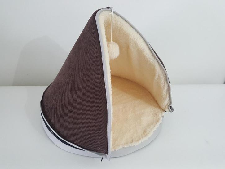 Grottes / lit pour chat couleur brun / beige, Animaux & Accessoires, Paniers pour chats, Neuf, Enlèvement ou Envoi