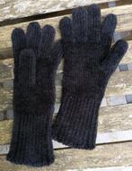 Handschoenen - gebreid in warme fleece wol, zwart, ANDERE, Ophalen of Verzenden, Zo goed als nieuw, Handschoenen