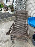 Chaise relax de jardin en bois, Tuin en Terras, Tuinstoelen, Ophalen, Gebruikt, Hout, Inklapbaar
