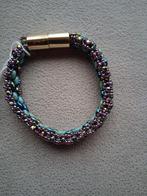 Armband turquoise en paars, Bijoux, Sacs & Beauté, Bracelets, Enlèvement ou Envoi, Violet