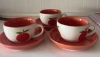 3x koffietas (hoogte 6cm) met ondertas aardbei afbeelding, Ophalen