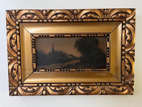 Twee landschap schilderijen, Antiek en Kunst, Kunst | Schilderijen | Klassiek, Ophalen of Verzenden