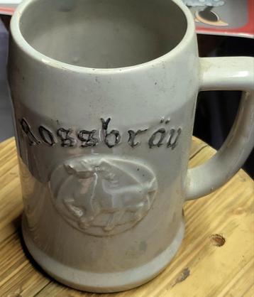 Rossbräu stenen bierkruik 2L, Verzamelen, Biermerken, Ophalen of Verzenden, Zo goed als nieuw