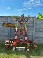 Handgemaakte Tiki-decoratie – Totempaal, maskers & borden, Ophalen, Zo goed als nieuw
