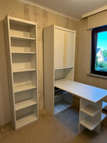 Mobilier complet chambre 1 personne (lit, bureau, armoires.. beschikbaar voor biedingen