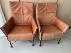 2 zetels Montis Chaplin cognackleurig te koop, Ophalen, Gebruikt, Leer