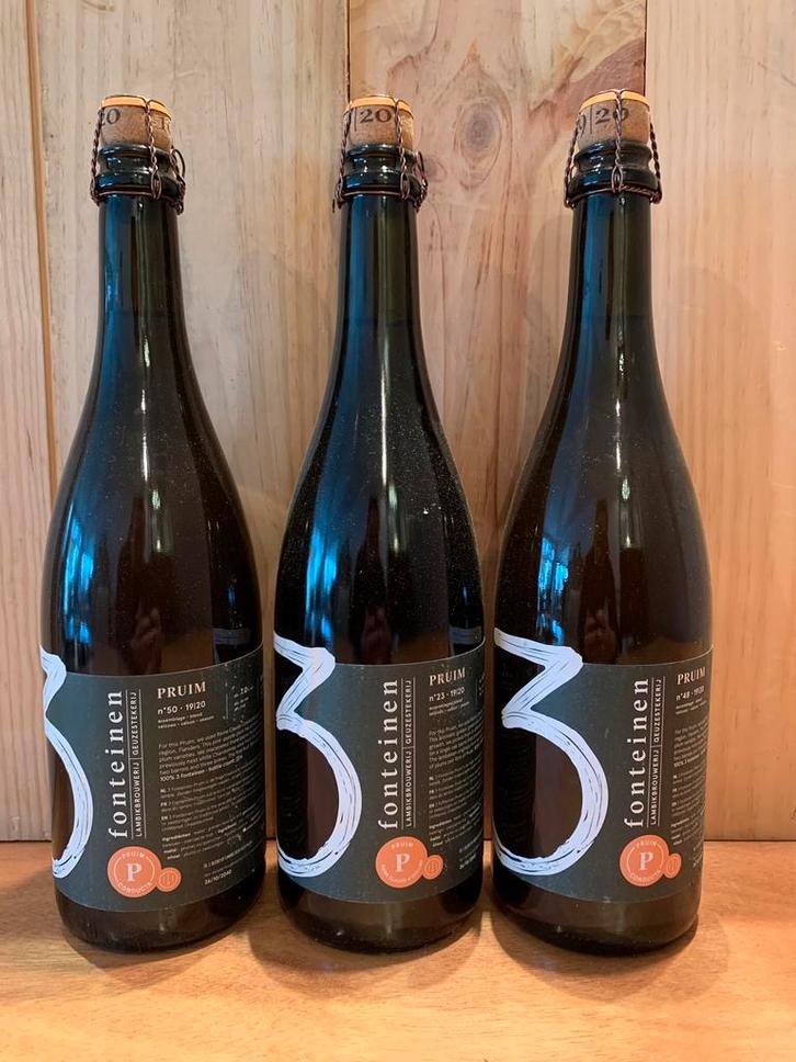 27) 19/20. 3 Fonteinen Pruim, Verzamelen, Biermerken, Nieuw, Flesje(s), Overige merken, Ophalen of Verzenden