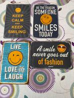 Metalen plaquettes, geluk, woondecoratie, lot, Huis en Inrichting, Ophalen of Verzenden, Zo goed als nieuw