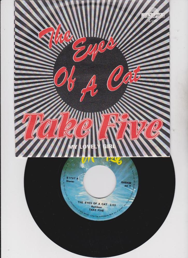 Take Five  – The Eyes Of A Cat    1979, CD & DVD, Vinyles Singles, Utilisé, Single, Pop, 7 pouces, Enlèvement ou Envoi