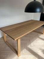 In licht eiken eettafel 220 x 100cm voor 6 personen, Huis en Inrichting, Tafels | Eettafels, Ophalen of Verzenden, Zo goed als nieuw