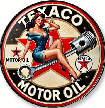Reclamebord vintage Texaco (2) - mancave poolhouse nieuw beschikbaar voor biedingen