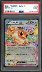 Eevee ex PSA 9 - 126/187 - Japanese Terastal Festival ex, Ophalen of Verzenden, Zo goed als nieuw, Losse kaart