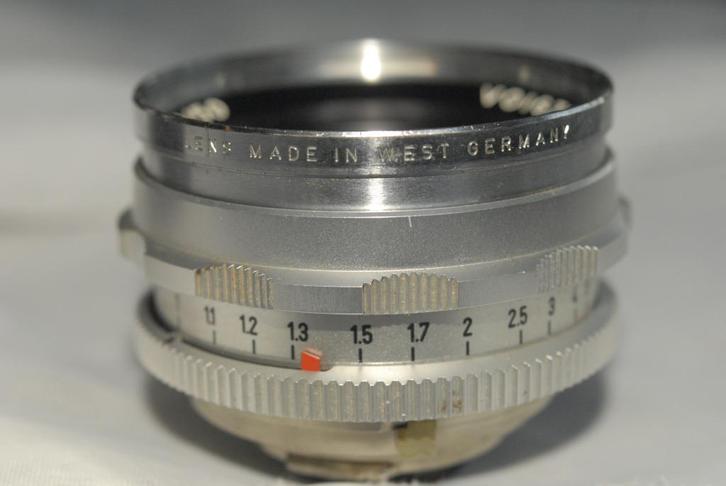 Voigtlander Septon 50mm F/2 + E-bevestigingsring inbegrepen, Audio, Tv en Foto, Fotocamera's Analoog, Gebruikt, Spiegelreflex