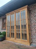 Massief houten vitrinekast GRATIS LEVERING, Huis en Inrichting, Kasten | Vitrinekasten, Ophalen of Verzenden, Zo goed als nieuw
