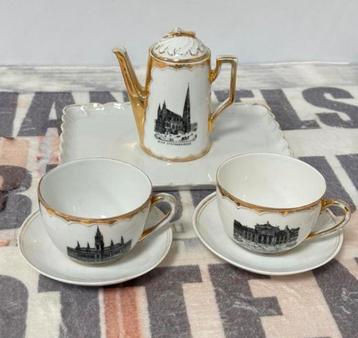Servies wit-goud Wenen, Oostenrijk theepot dienblad theeset beschikbaar voor biedingen