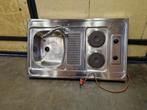 Kookplaat met wastafel op 220v komt uit zelfbouw mobilhome, Caravans en Kamperen, Ophalen of Verzenden, Zo goed als nieuw