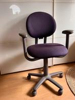 Bureaustoel met armleuning paars/donkerblauw, Gebruikt, Bureaustoel, Ophalen, Paars