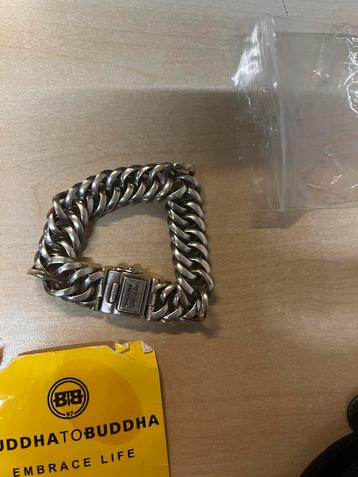 Mooie zeer brede massief zilveren armband BTB beschikbaar voor biedingen