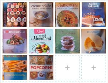 pakket 10 NIEUWE kookboeken i.v.m. DESSERTS  !! beschikbaar voor biedingen