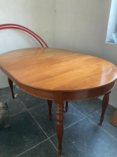 Merisier eettafel, Huis en Inrichting, Tafels | Eettafels, Gebruikt, Vijf personen of meer, Ovaal, Kersenhout, Ophalen of Verzenden
