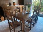 Tafel en stoelen, Huis en Inrichting, Ophalen, Gebruikt, 4 tot 6 stoelen