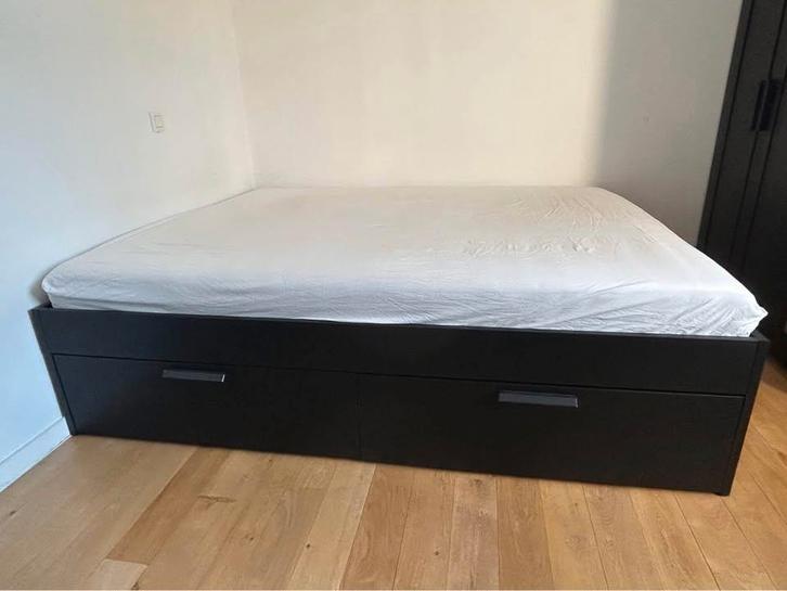 Bed / lit IKEA Brimnes 160x200, Maison & Meubles, Chambre à coucher | Lits, Neuf, Deux personnes, 160 cm, 200 cm, Enlèvement
