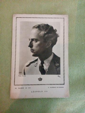 Postkaart Z.M Leopold III beschikbaar voor biedingen