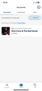 2 tickets Nick Cave & The Bad Seeds in Brighton Preston Park, Tickets en Kaartjes, Concerten | Overige, Twee personen, Juli