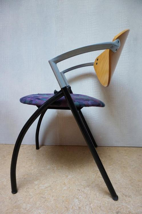 Set van 6 Vepa Alpine vergaderstoelen, eetkamerstoelen, Huis en Inrichting, Stoelen, Gebruikt, Hout, Metaal, Stof, Ophalen of Verzenden