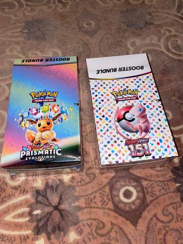 151 en prismatic evolutions bundle display pokemon beschikbaar voor biedingen
