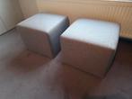 Deux poufs cubiques Bracque, Enlèvement, 50 à 75 cm, 50 à 75 cm, Tissus