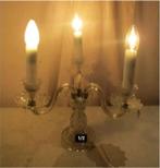 Belle lampe de table en verre antique avec 3 points lumineux, Enlèvement ou Envoi