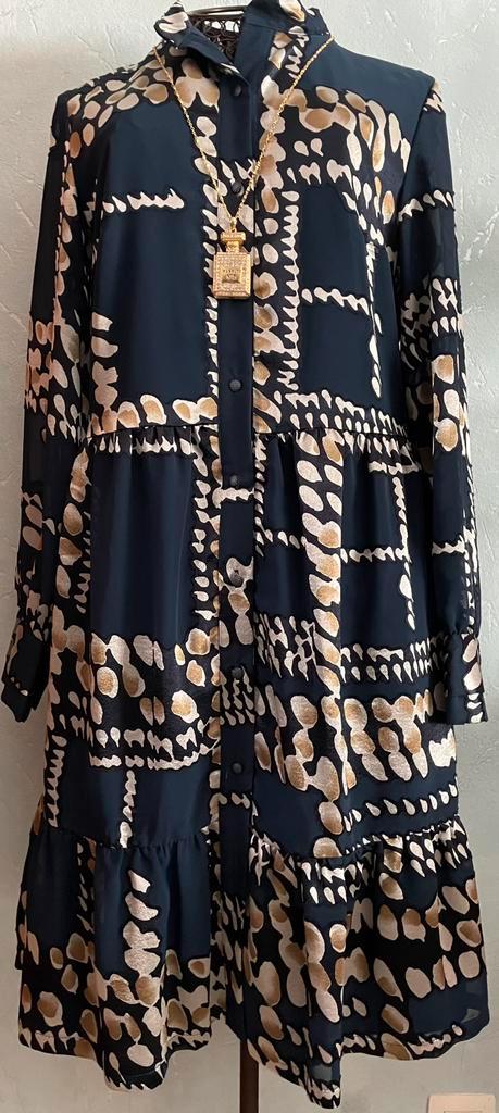 Blue Bay 34 (36) Super mooie jurk, Kleding | Dames, Blouses en Tunieken, Nieuw, Maat 34 (XS) of kleiner, Blauw, Ophalen of Verzenden