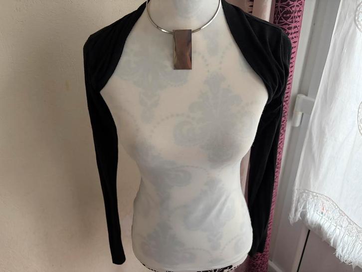 Korte zwarte bolero — Maat M, Kleding | Dames, Truien en Vesten, Zo goed als nieuw, Zwart, Ophalen of Verzenden