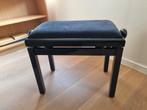 Pianobankje, verstelbaar, zwart fluwelen zitkussen., Muziek en Instrumenten, Piano's, Ophalen, Zo goed als nieuw, Zwart