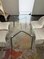 Glazen eettafel, Huis en Inrichting, Ophalen, Gebruikt, 50 tot 100 cm, Glas