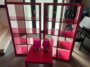 Kallax étagère rose édition limitée, Enlèvement, Utilisé, Moins de 150 cm, 100 à 150 cm