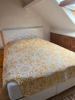 Tweepersoonsbed boxspring wit 160x200, Huis en Inrichting, Slaapkamer | Complete slaapkamers, Ophalen, Gebruikt, Tweepersoons