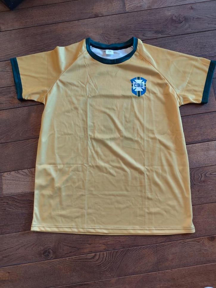 Vintage Braziliaans voetbalshirt - Pelé - nummer 10., Sport en Fitness, Voetbal, Zo goed als nieuw, Shirt, Ophalen of Verzenden