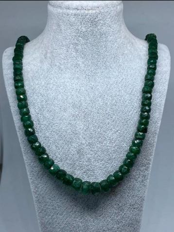 Ketting met Natuurlijke Smaragden 4-7 mm (45 cm) beschikbaar voor biedingen